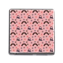 Music Stars Peach Memory Card Reader (square) by snowwhitegirl