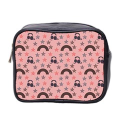 Music Stars Peach Mini Toiletries Bag 2-side by snowwhitegirl