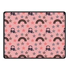 Music Stars Peach Fleece Blanket (small) by snowwhitegirl