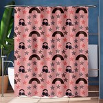 Music Stars Peach Shower Curtain 60  x 72  (Medium)  60 x72  Curtain