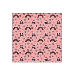 Music Stars Peach Satin Bandana Scarf by snowwhitegirl