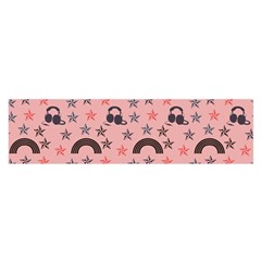 Music Stars Peach Satin Scarf (oblong) by snowwhitegirl