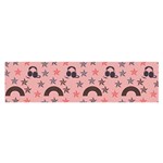 Music Stars Peach Satin Scarf (Oblong) Front