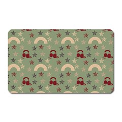 Music Stars Green Magnet (rectangular) by snowwhitegirl