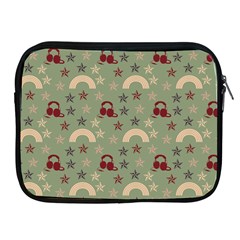 Music Stars Green Apple Ipad 2/3/4 Zipper Cases