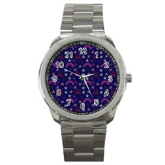 Music Stars Navy Sport Metal Watch by snowwhitegirl