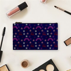 Music Stars Navy Cosmetic Bag (small)  by snowwhitegirl