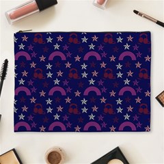 Music Stars Navy Cosmetic Bag (xl) by snowwhitegirl