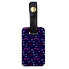 Music Stars Navy Luggage Tags (one Side)  by snowwhitegirl