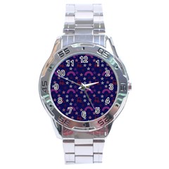 Music Stars Navy Stainless Steel Analogue Watch by snowwhitegirl