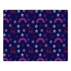 Music Stars Navy Double Sided Flano Blanket (large)  by snowwhitegirl