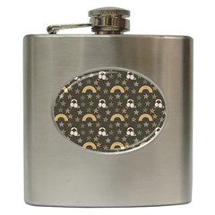 Music Stars Grey Hip Flask (6 Oz)