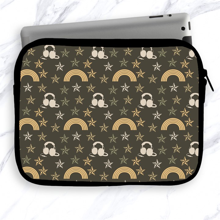 Music Stars Grey Apple iPad 2/3/4 Zipper Cases