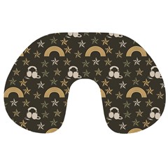 Music Stars Grey Travel Neck Pillows by snowwhitegirl