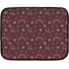 Music Stars Brown Fleece Blanket (mini) by snowwhitegirl