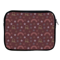 Music Stars Brown Apple Ipad 2/3/4 Zipper Cases