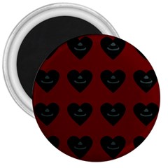 Cupcake Blood Red Black 3  Magnets by snowwhitegirl