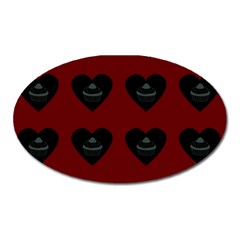 Cupcake Blood Red Black Oval Magnet by snowwhitegirl