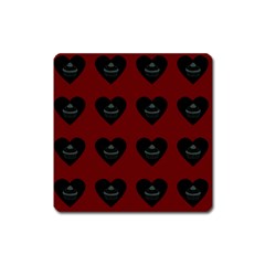 Cupcake Blood Red Black Square Magnet by snowwhitegirl