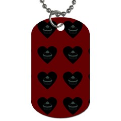 Cupcake Blood Red Black Dog Tag (one Side) by snowwhitegirl