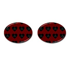 Cupcake Blood Red Black Cufflinks (oval) by snowwhitegirl