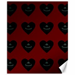 Cupcake Blood Red Black Canvas 8  X 10  by snowwhitegirl