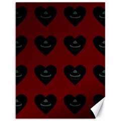 Cupcake Blood Red Black Canvas 18  X 24   by snowwhitegirl