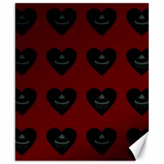 Cupcake Blood Red Black Canvas 20  X 24   by snowwhitegirl