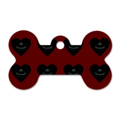 Cupcake Blood Red Black Dog Tag Bone (one Side) by snowwhitegirl