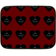 Cupcake Blood Red Black Fleece Blanket (mini) by snowwhitegirl