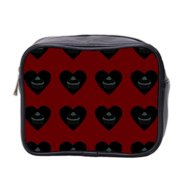 Cupcake Blood Red Black Mini Toiletries Bag 2-Side