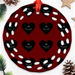 Cupcake Blood Red Black Ornament (Round Filigree) Front