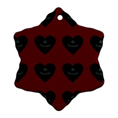 Cupcake Blood Red Black Ornament (snowflake) by snowwhitegirl