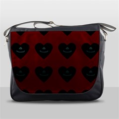 Cupcake Blood Red Black Messenger Bags by snowwhitegirl