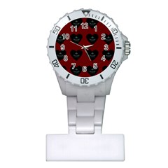 Cupcake Blood Red Black Plastic Nurses Watch by snowwhitegirl