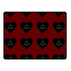 Cupcake Blood Red Black Double Sided Fleece Blanket (small)  by snowwhitegirl