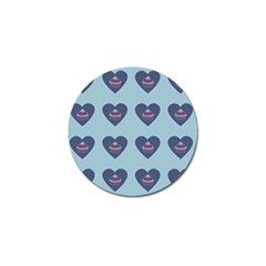 Cupcake Heart Teal Blue Golf Ball Marker (10 Pack) by snowwhitegirl