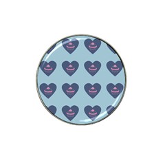 Cupcake Heart Teal Blue Hat Clip Ball Marker (4 Pack) by snowwhitegirl