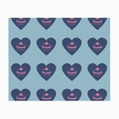 Cupcake Heart Teal Blue Small Glasses Cloth by snowwhitegirl