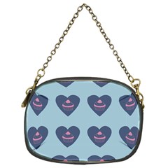 Cupcake Heart Teal Blue Chain Purses (two Sides)  by snowwhitegirl