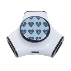 Cupcake Heart Teal Blue 3-port Usb Hub by snowwhitegirl