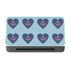 Cupcake Heart Teal Blue Memory Card Reader With Cf by snowwhitegirl