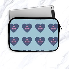 Cupcake Heart Teal Blue Apple Ipad Mini Zipper Cases by snowwhitegirl