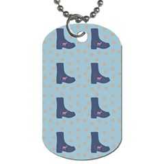 Deer Boots Teal Blue Dog Tag (two Sides) by snowwhitegirl