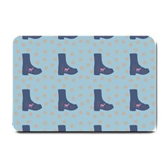 Deer Boots Teal Blue Small Doormat  by snowwhitegirl