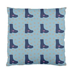 Deer Boots Teal Blue Standard Cushion Case (two Sides) by snowwhitegirl