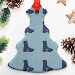 Deer Boots Teal Blue Ornament (christmas Tree)  by snowwhitegirl