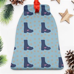 Deer Boots Teal Blue Ornament (bell) by snowwhitegirl