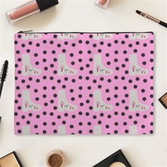 Deer Boots Pink Grey Cosmetic Bag (xl) by snowwhitegirl