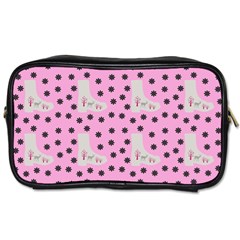 Deer Boots Pink Grey Toiletries Bags 2-side by snowwhitegirl